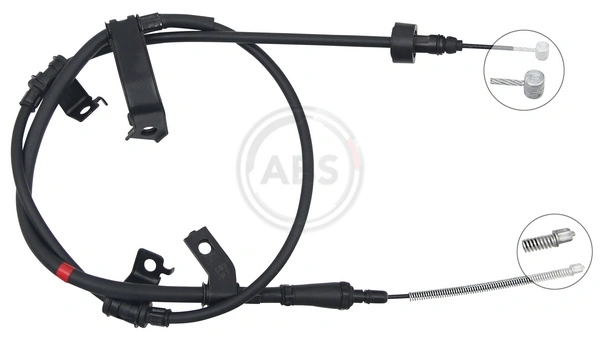 Трос ручника задний KAP KM0703580