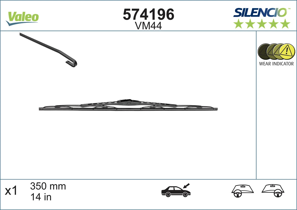 Щетка-дворник лобового стекла, пассажирская VALEO 574196 цена, от 3.41 USD