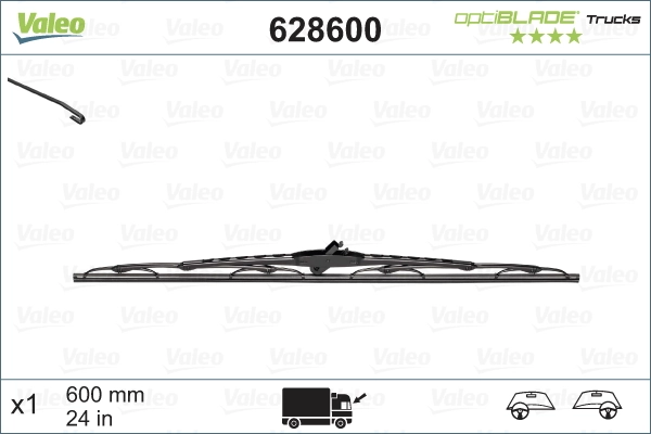 Щетка-дворник лобового стекла водительская 628600 VALEO