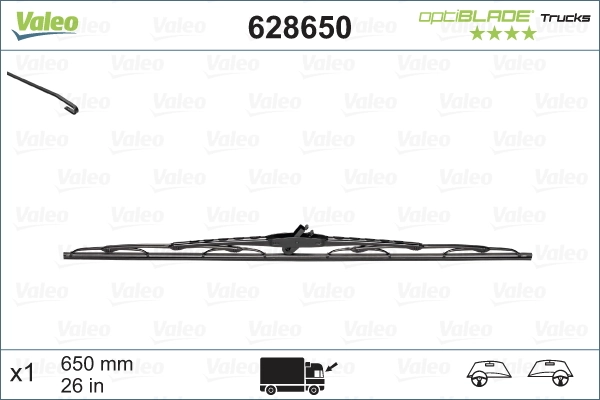 Щетка-дворник лобового стекла водительская 628650 VALEO
