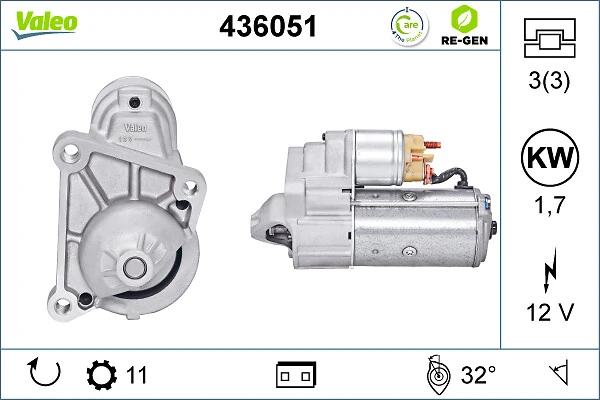 Купить 436051 VALEO Стартер