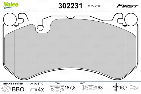 Колодки передние на Mercedes CLS  C219