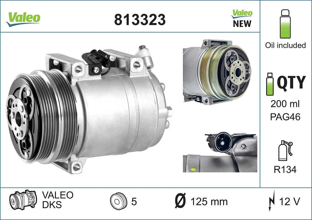 813323 VALEO Компрессор хладагента