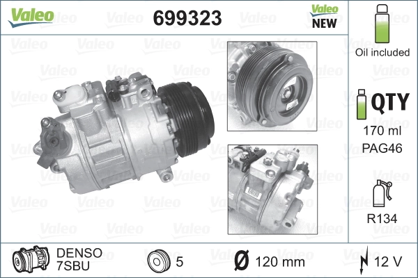 699323 VALEO Компрессор хладагента