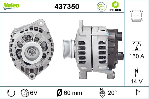 Купить 437350 VALEO Генератор