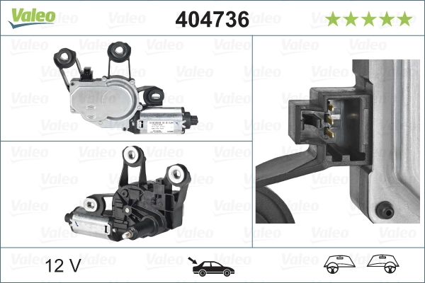 Купить 404736 VALEO Мотор стеклоочистителя заднего стекла