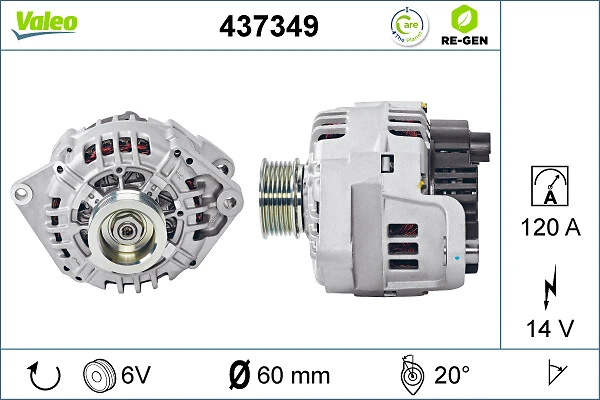 Купить 437349 VALEO Генератор