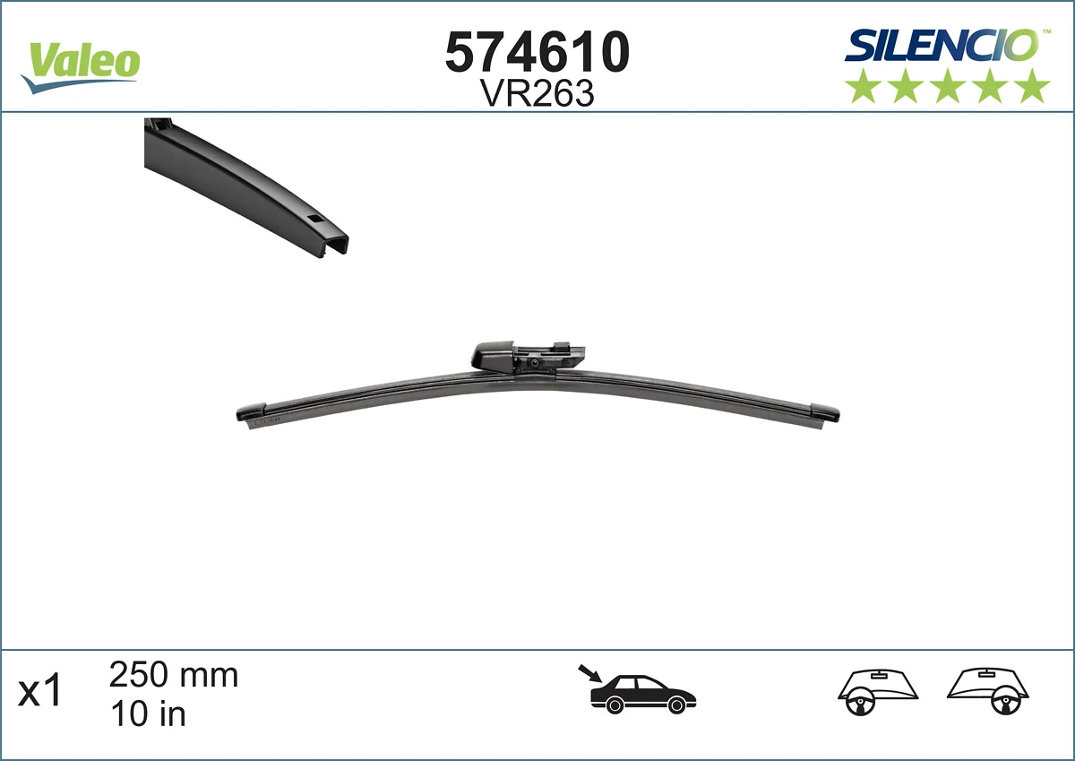 дворник заднего стекла VALEO 574610 цена, от 7.50 USD