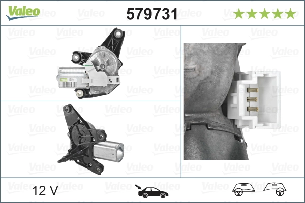 Купить 579731 VALEO Мотор стеклоочистителя заднего стекла