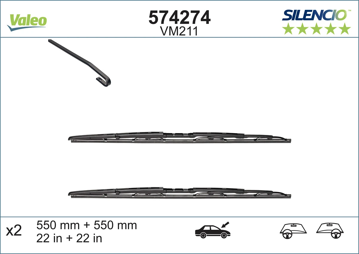 Щетка стеклоочистителя лобового стекла, водительская VALEO 574274 цена, от 27.82 USD