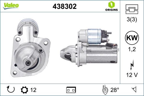 Купить 438302 VALEO Стартер