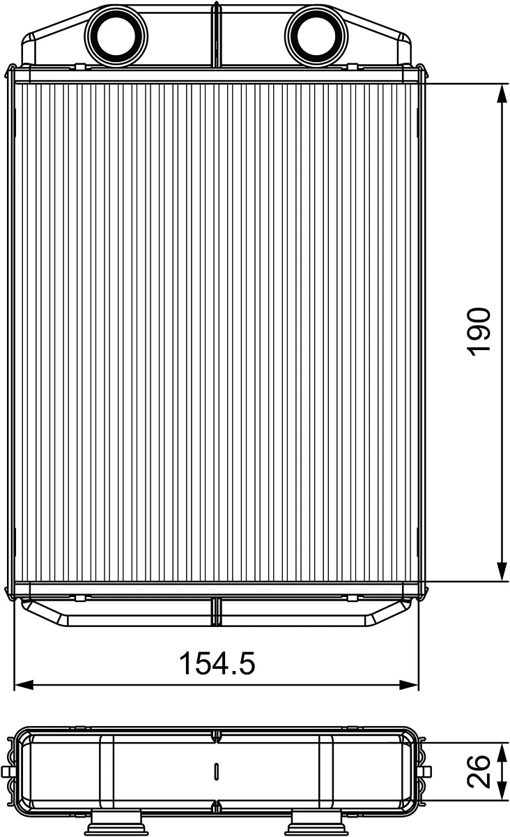 Radiador de forno (de aquecedor) Dacia Lodgy JS