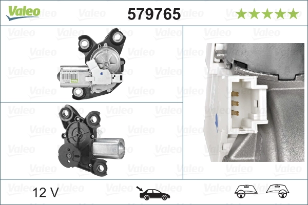 Купить 579765 VALEO Мотор стеклоочистителя заднего стекла