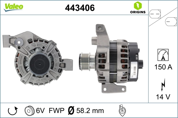 Купить 443406 VALEO Генератор