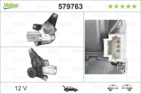 Купить 579763 VALEO Мотор стеклоочистителя заднего стекла