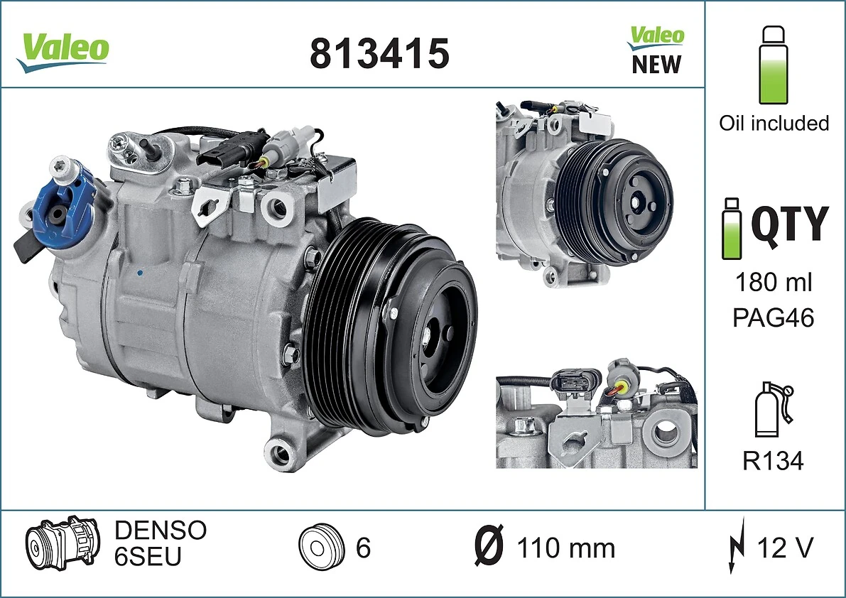 813415 VALEO Компрессор хладагента
