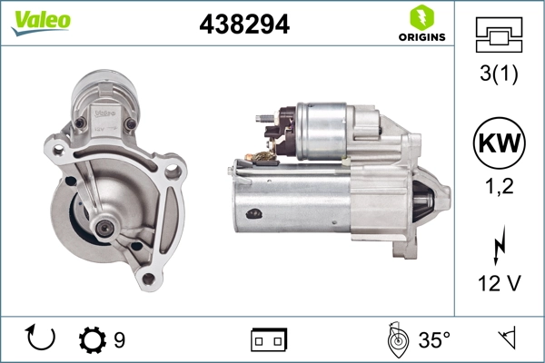 Стартер двигателя VALEO TS1277