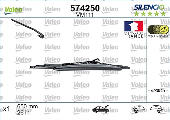 Щетка дворника левая VALEO 574250