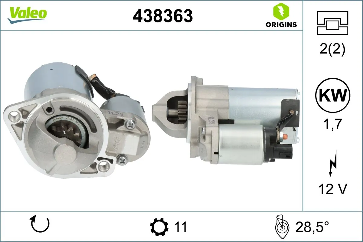 Купить 438363 VALEO Стартер