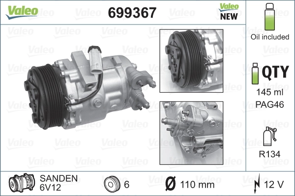 Compressor de aparelho de ar condicionado Opel Corsa F08, F68