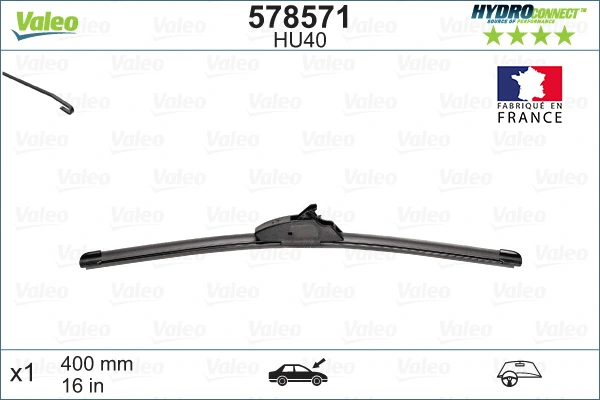 Щетка дворника правая VALEO 578571
