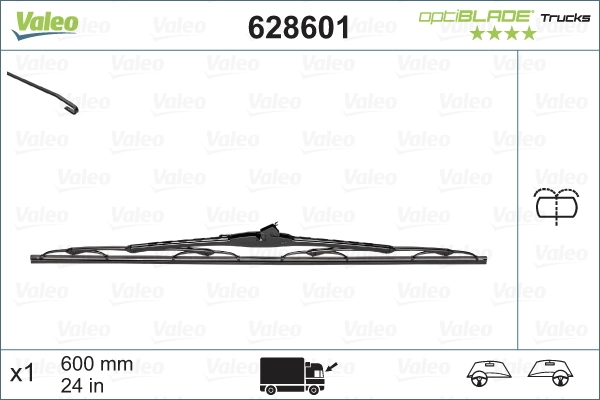 Щетка-дворник лобового стекла водительская 628601 VALEO