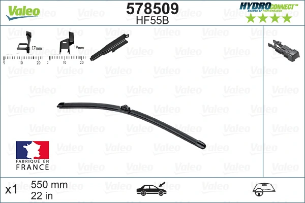 Щетка дворника правая VALEO 578509