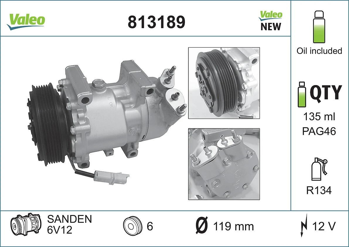 Compressor de aparelho de ar condicionado Citroen C2 JM