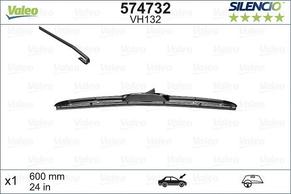 Щетка стеклоочистителя лобового стекла, водительская VALEO 574732 цена, от 25.71 USD