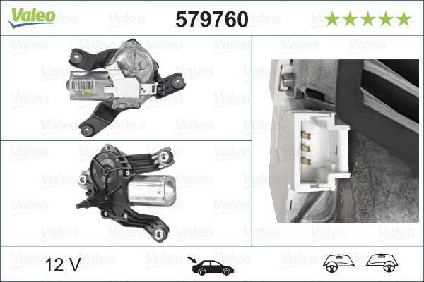 Купить 579760 VALEO Мотор стеклоочистителя заднего стекла