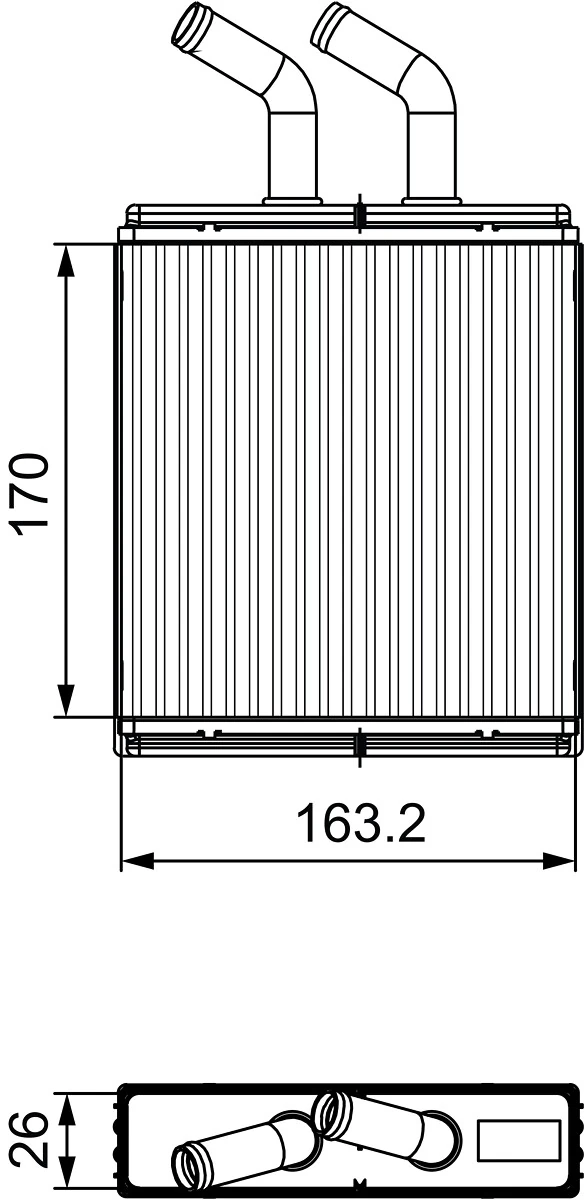 Radiador de forno (de aquecedor) KIA Rio 1 DC