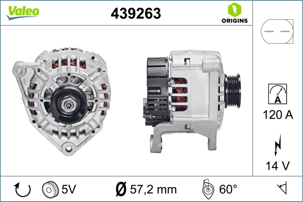 Купить 439263 VALEO Генератор