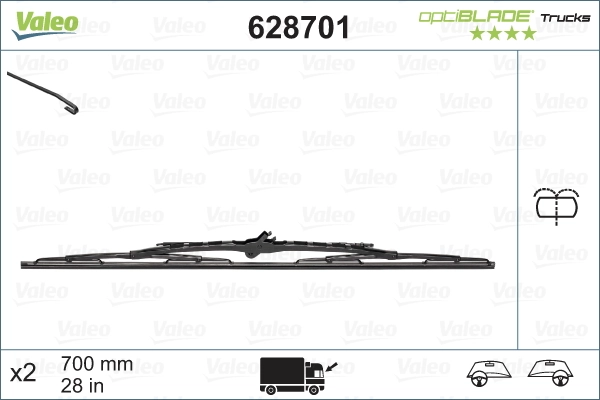 Щетка-дворник лобового стекла водительская 628701 VALEO