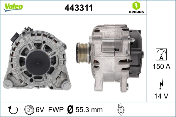 Генератор автомобильный на Peugeot 308 II LB, LP, LW, LH, L3
