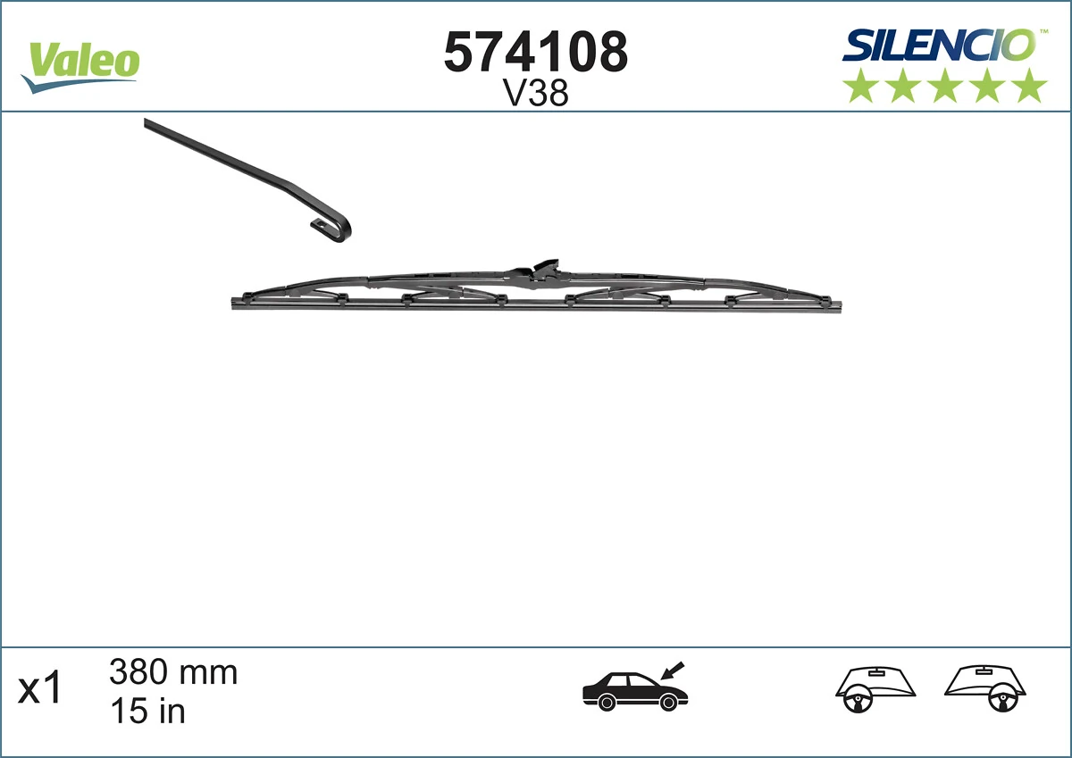 дворник заднего стекла VALEO 574108 цена, от 7.02 USD