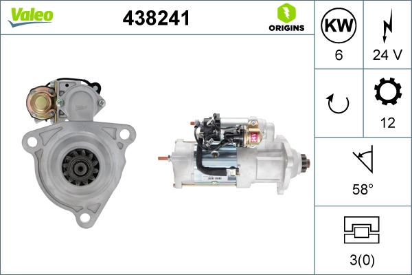 Купить 438241 VALEO Стартер