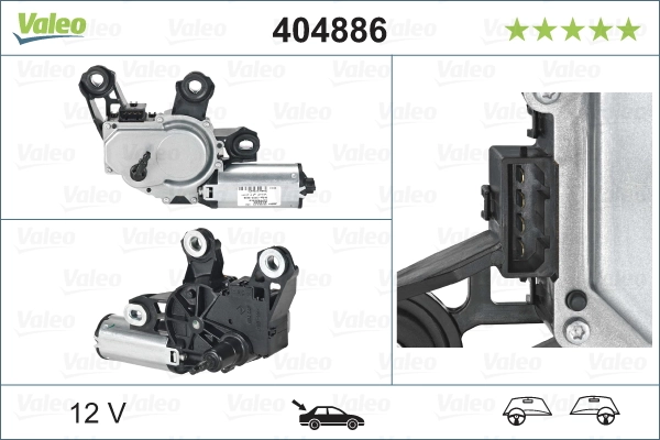 Купить 404886 VALEO Мотор стеклоочистителя заднего стекла