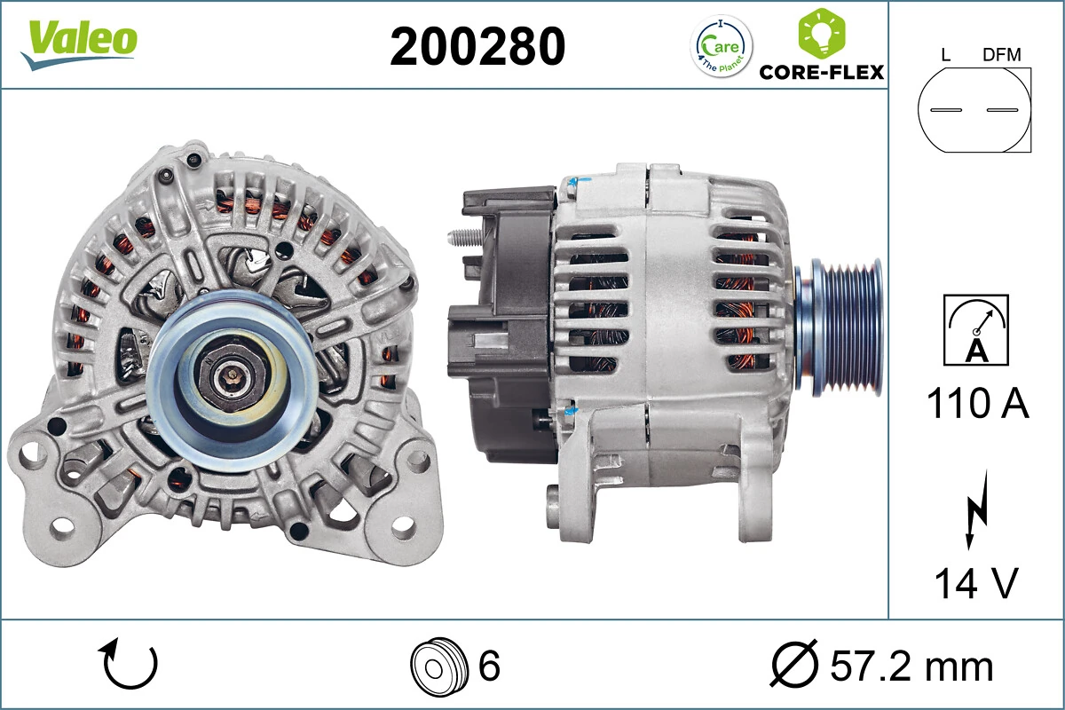 Генератор автомобильный на Volkswagen Jetta V 1K2