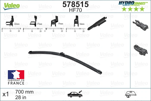 Щетка дворника левая VALEO 578515