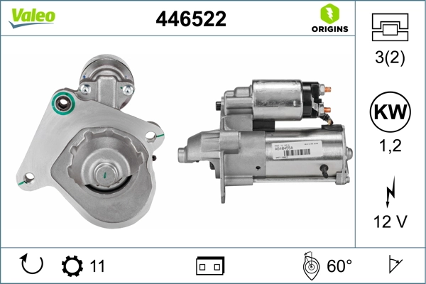 Купить 446522 VALEO Стартер