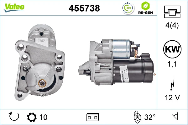 Купить 455738 VALEO Стартер