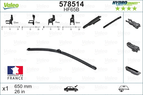 Щетка дворника левая VALEO 578514
