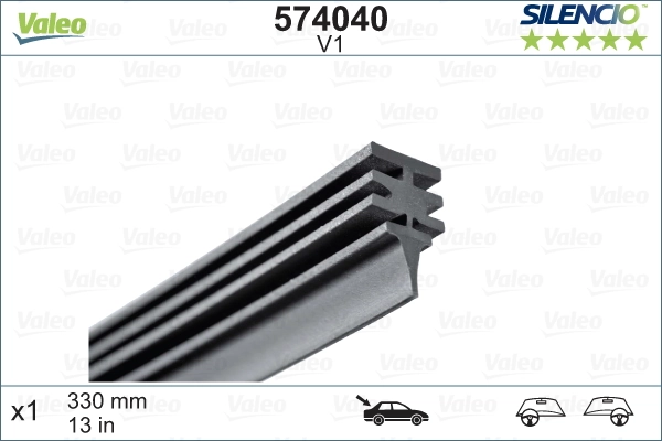Резинка щетки стеклоочистителя заднего стекла VALEO 574040 цена, от 7.88 USD