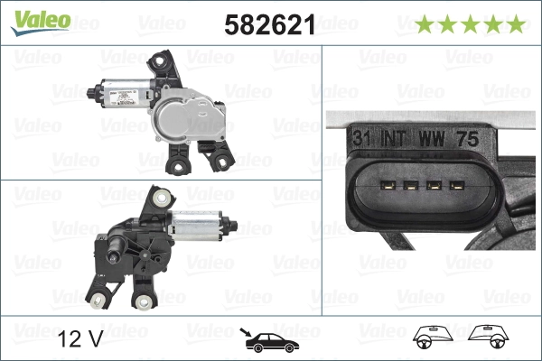 Моторчик заднего дворника 582621 VALEO
