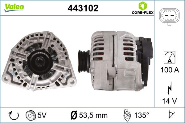 Купить 443102 VALEO Генератор