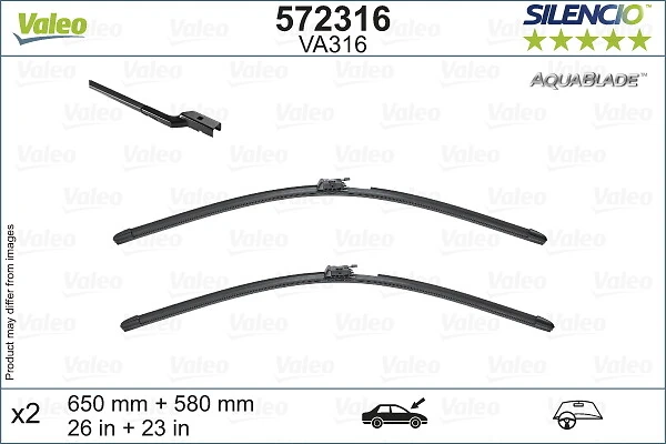 Стеклоочистители лобового стекла VALEO 572316