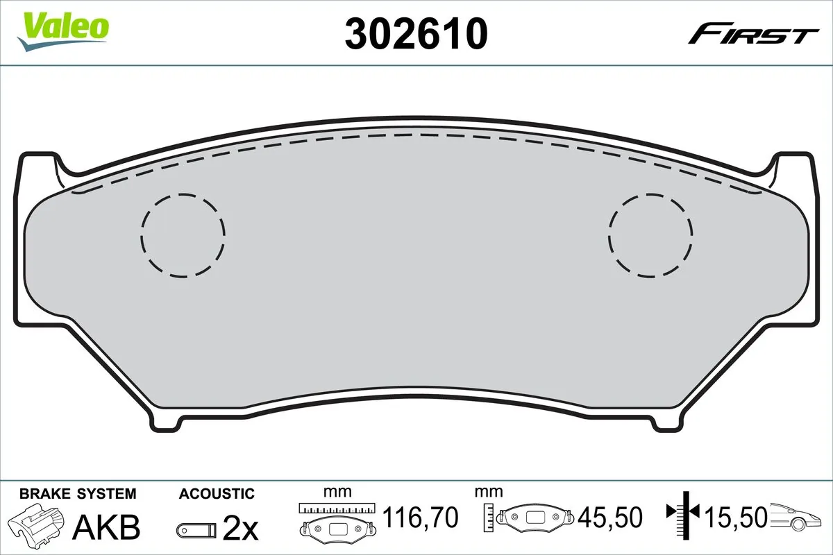 Колодки тормозные передние дисковые VALEO 302610