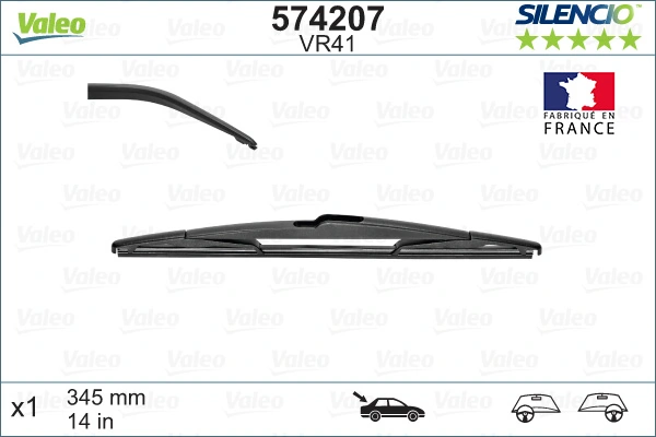 Поводок дворника заднего стекла VALEO 574207