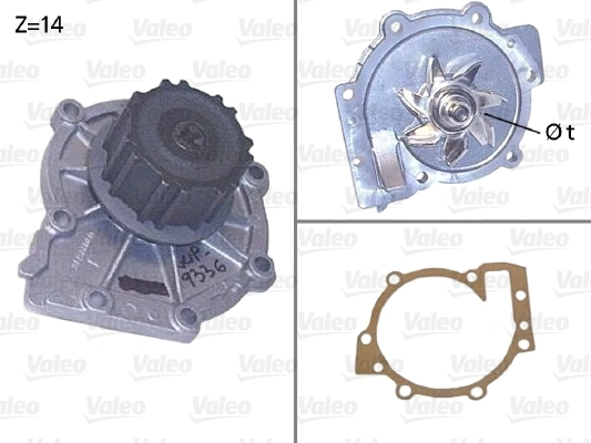 Насос водяной на Volvo S80 I TS, TH, KV