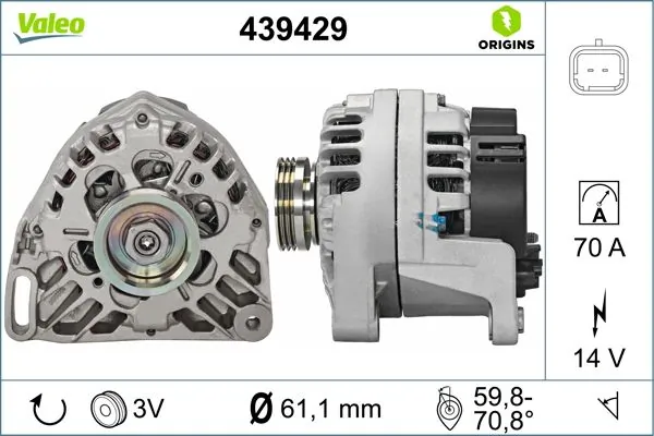 Купить 439429 VALEO Генератор
